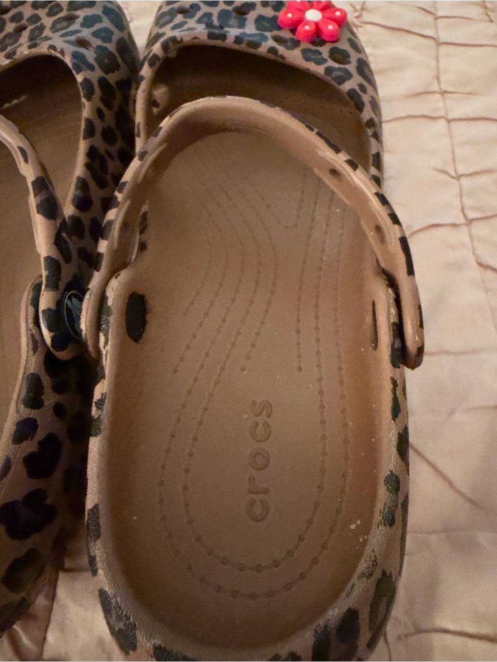 Crocs Ballet Flat Mary Jane Sepia/Leopard  (M5/W7) - Picture 5 of 8